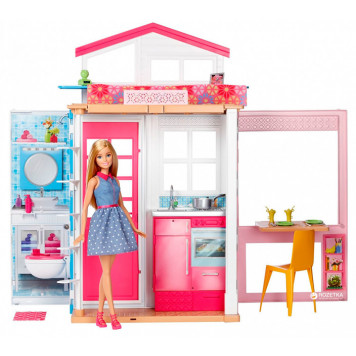 Игра MATTEL Портативный домик Barbie с куклой (DVV48)-2